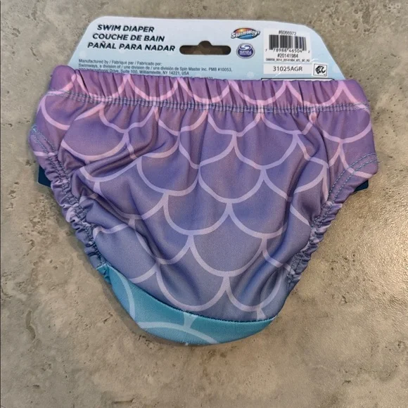 SwimWays Purple and Blue Kids Swim Diaper - Picture 2 of 3